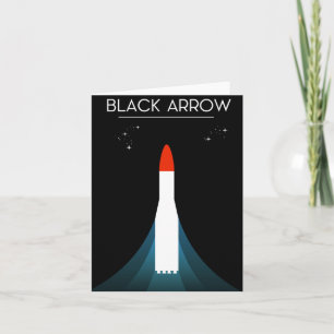 Cartão De Festividades Arte Espacial do Foguete Black Arrow Britânico