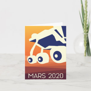 Cartão De Festividades Arte Espacial do Rover Mars 2020