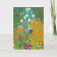 Arte Floral de Jardim de Campo de Gustav Klimt Vin