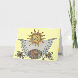 Cartão De Festividades Arte Folclórica Ucraniana páscoa Sunrise