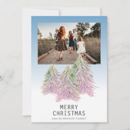 Cartão De Festividades Arte Fotográfica Artística de Árvore de Natal em A