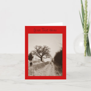 Cartão De Festividades arte fotográfica na cena de neve de inverno