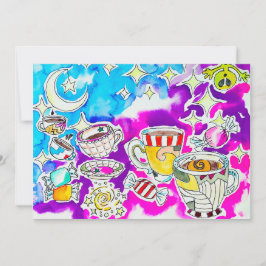 Cartão De Festividades Arte Funky