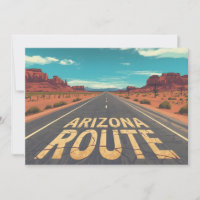 Arte Gráfico da Estrada do Deserto da Rota do Ariz