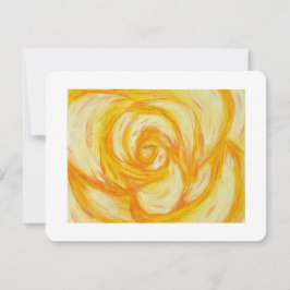 Cartão De Festividades Arte original abstrata Rosa Amarela