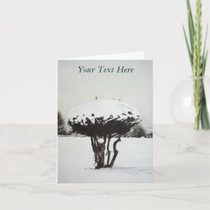 Cartão De Festividades Arte original da cena da neve da paisagem natalina