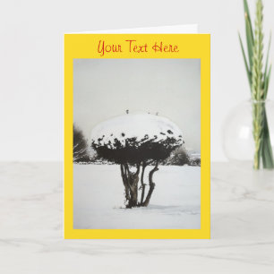 Cartão De Festividades Arte original da cena da neve da paisagem natalina