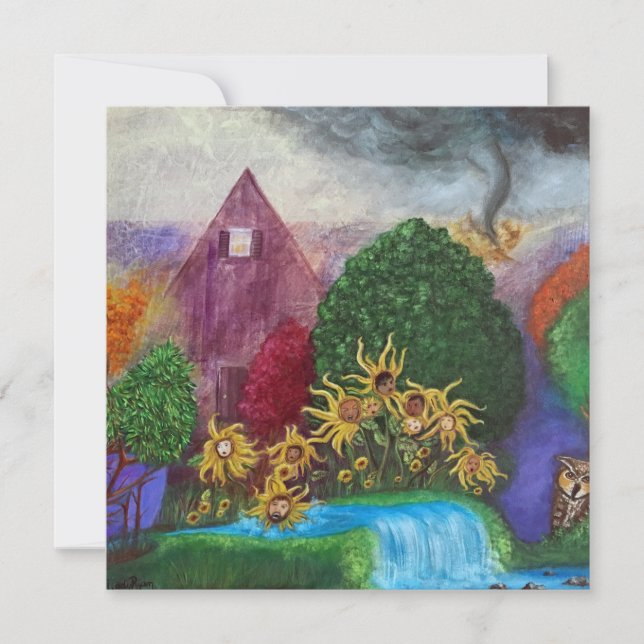 Cartão De Festividades Arte Original Enterrada (Frente)