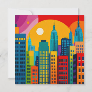 Cartão De Festividades Arte Pop de Nova York