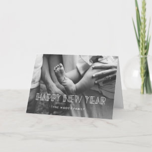 Cartão De Festividades Arte retrô art déco Feliz Ano Novo foto