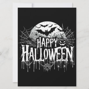 Cartão De Festividades Arte vintage feliz Halloween