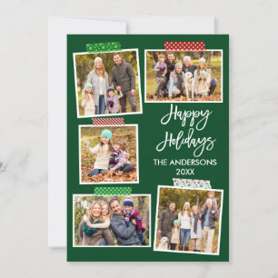 Cartão De Festividades Artesanato de Feriados Felizes de Escova Verde