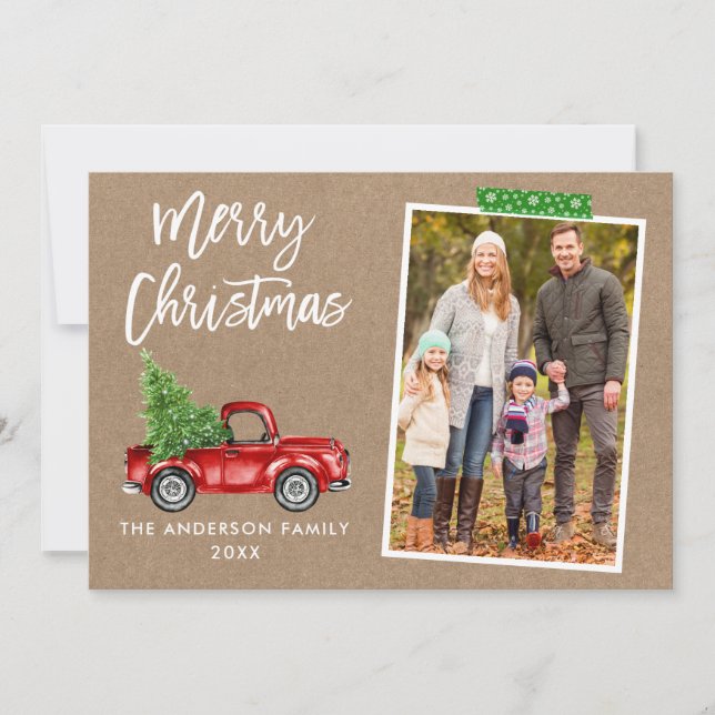 Cartão De Festividades Artesanato Roteiro de Pincel do Pincel do Kraft Na (Frente)