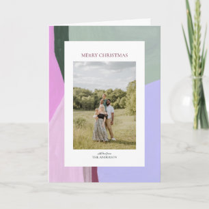 Cartão De Festividades Artful Christmas Holiday Photo Greeting Card