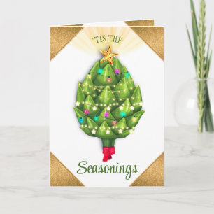 Cartão De Festividades Artichoke restaurante de cozinha de chef de Natal