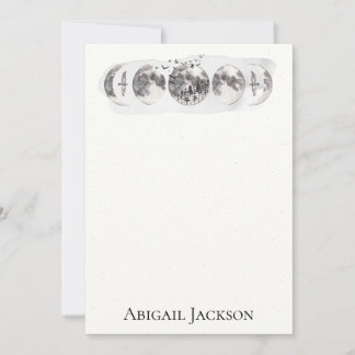 Cartão De Festividades Artigos de papelaria dos pássaros da lua da