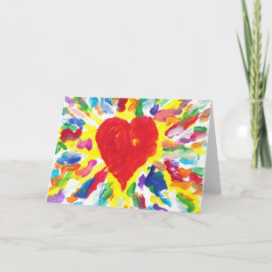 Cartão De Festividades Artista do Autismo "Feliz dia de os namorados" Can