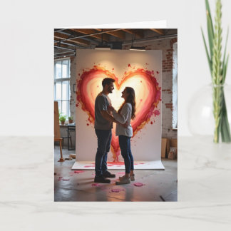 Cartão De Festividades Artistic Love Valentine Card