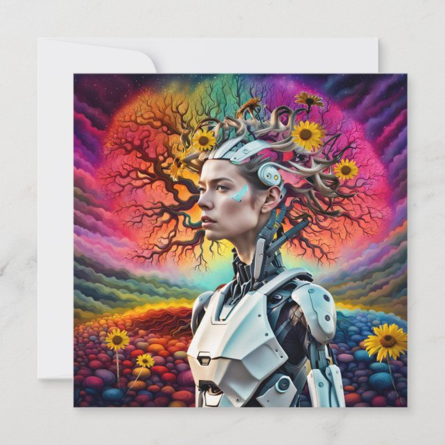 Cartão De Festividades Árvore Android (Frente)