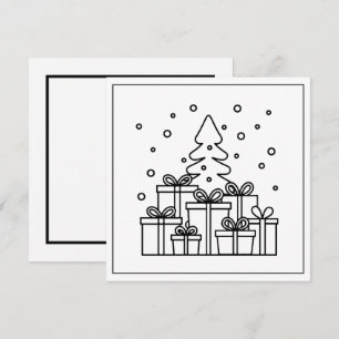 Cartão De Festividades Árvore colorida festiva de Natal