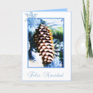 Cartão De Festividades árvore de abeto Feliz Navidad Cone Cristma de feli