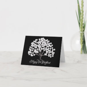 Cartão De Festividades Árvore de Amêndoa Branca Tu B'Shevat