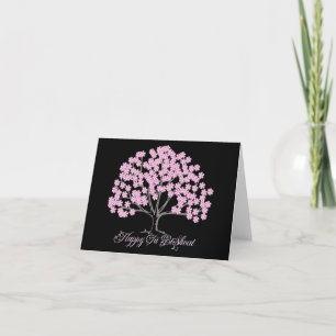 Cartão De Festividades Árvore de Amêndoas Rosa Tu B'Shevat