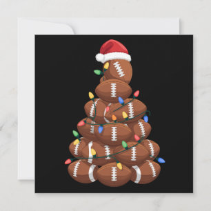 Cartão De Festividades Árvore de Futebol de Natal Chapéu de Papai Noel Eq