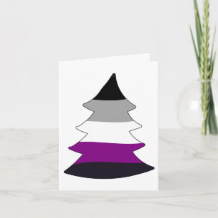 Cartão De Festividades Árvore de Holigay do Orgulho Assexual