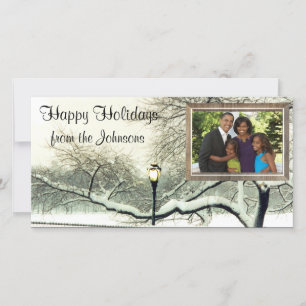 Cartão De Festividades árvore de inverno