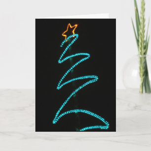 Cartão De Festividades árvore de luz de neon