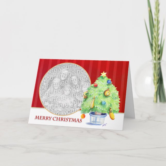 Cartão De Festividades Árvore de Natal (Frente)