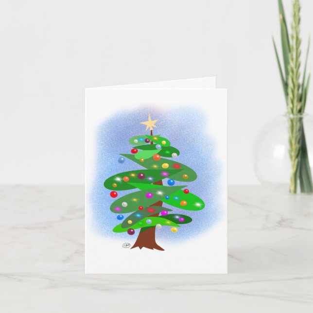 Cartão De Festividades Árvore de Natal (Frente)