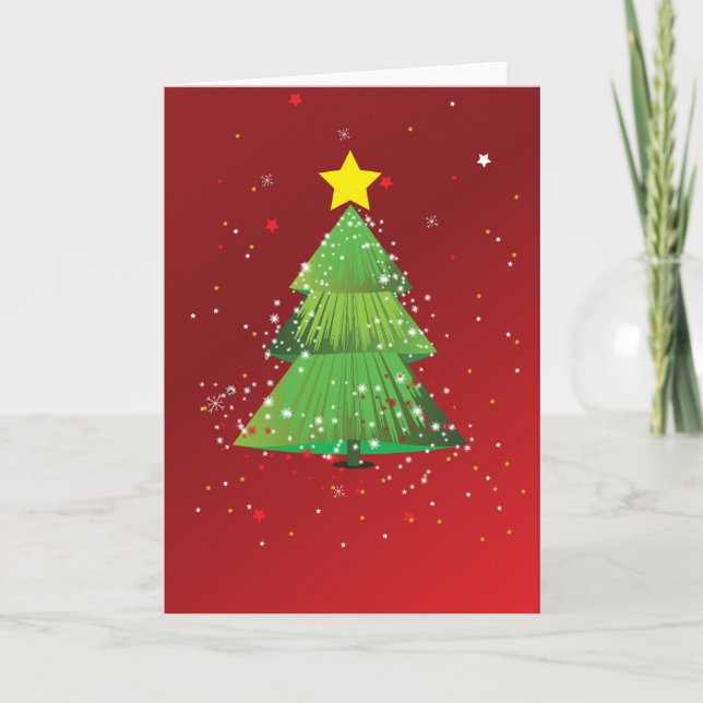 Cartão De Festividades Árvore de Natal (Frente)