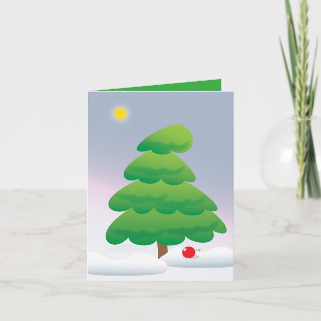 Cartão De Festividades Árvore de Natal (Frente)