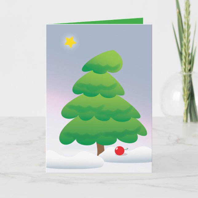 Cartão De Festividades Árvore de Natal (Frente)