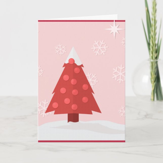 Cartão De Festividades Árvore de Natal (Frente)