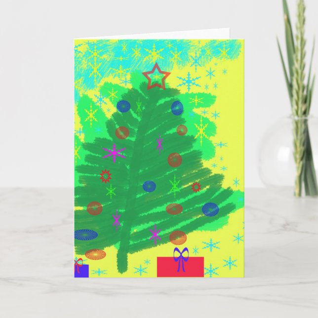 Cartão De Festividades Árvore de Natal (Frente)