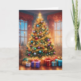 Cartão De Festividades Árvore de Natal 