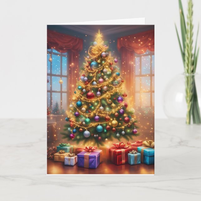 Cartão De Festividades Árvore de Natal  (Frente)