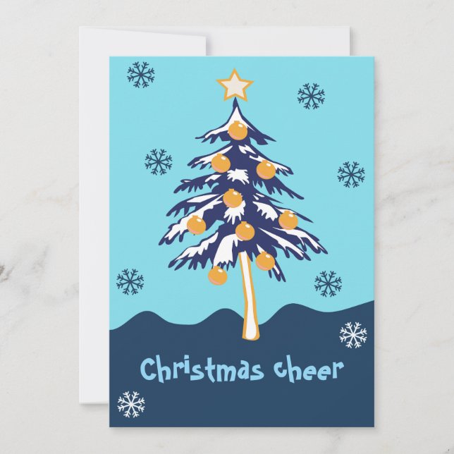 Cartão De Festividades árvore de Natal (Frente)
