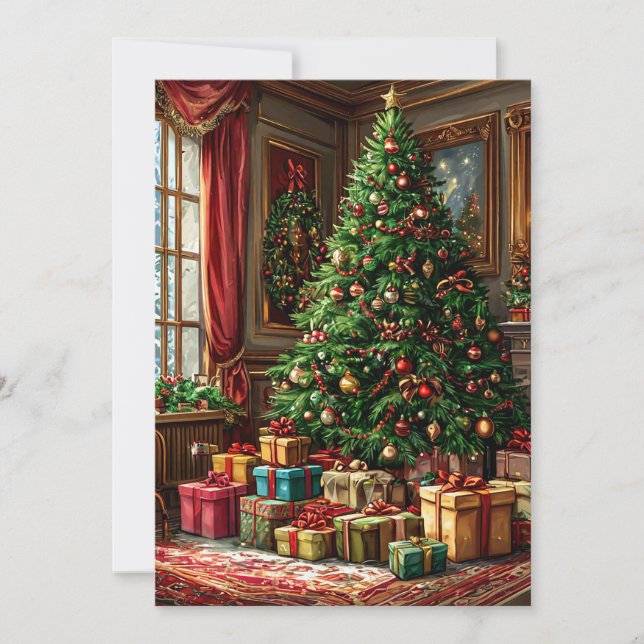 Cartão De Festividades árvore de Natal (Frente)