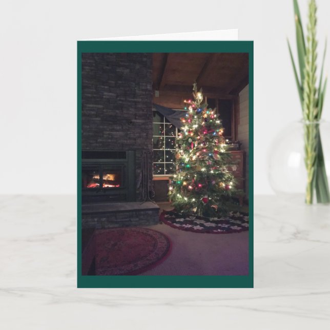 Cartão De Festividades Árvore de Natal (Frente)