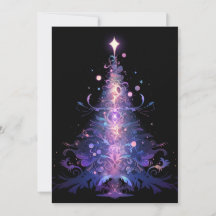 Árvore de Natal Abstrata Indigo e Dourado Rosa