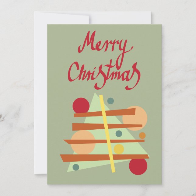 Cartão De Festividades árvore de Natal abstrato (Frente)