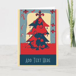 Cartão De Festividades Árvore de Natal abstrato