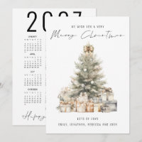 Árvore de Natal Alegre Calendário 2027