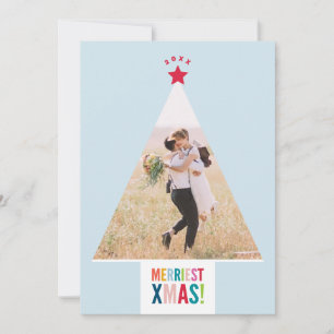 Cartão De Festividades ÁRVORE DE NATAL casal recém-casado diversão modern