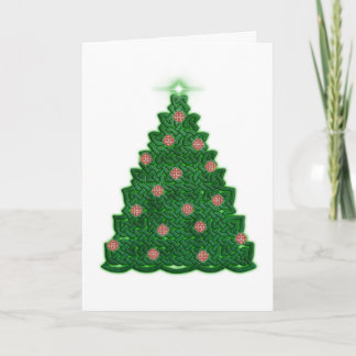 Cartão De Festividades Árvore de Natal celta