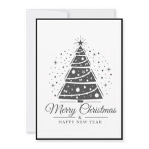 Árvore de Natal Chic Elegante Preto e Branco     